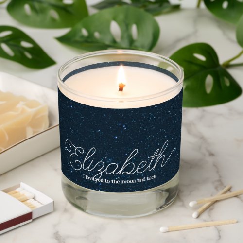 Personalized Love You to The Moon and Back Scented Candle