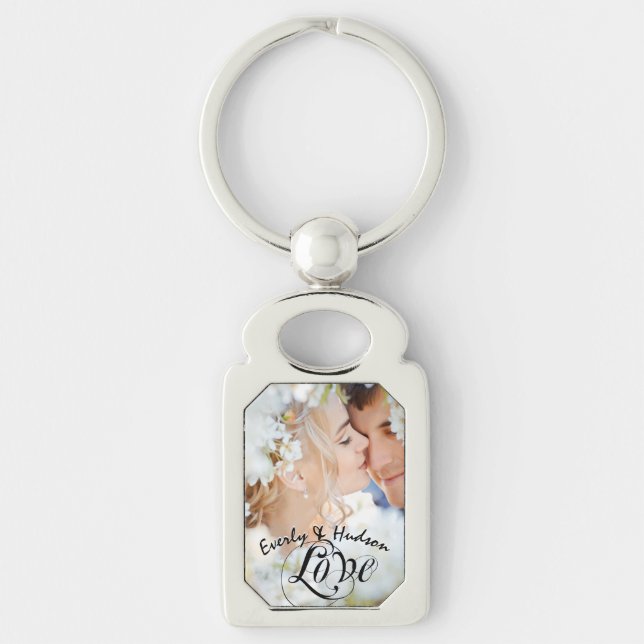 Personalized Love Your Photo Keychain (Front)