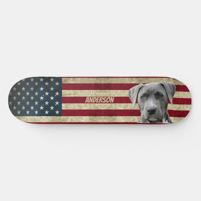 Personalized Loveable Family Dog Skateboard (Horz)