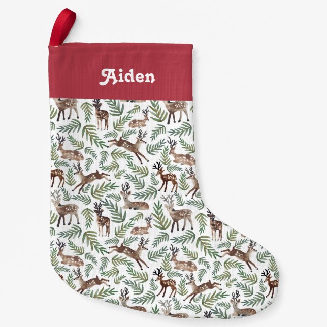 Personalized | Loved Dearly Small Christmas Stocking (Front)