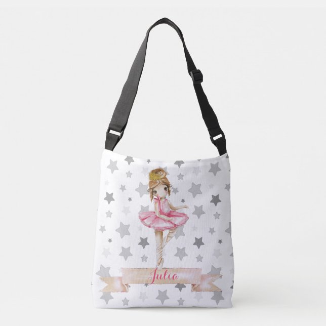 Personalized Lovely Ballerina - Ballet Bag (Front)
