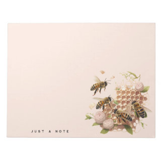 Personalized Lovely Bees And Honey Notepad