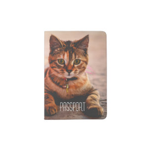 Personalized Lovely Cute Cat Kitten Kitty Passport Holder