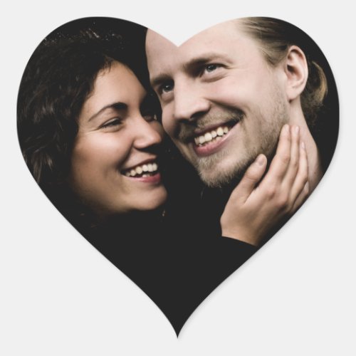 Personalized lover couple heart sticker
