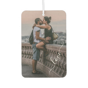 Personalized Lovers Couple Picture Love Text Air Freshener