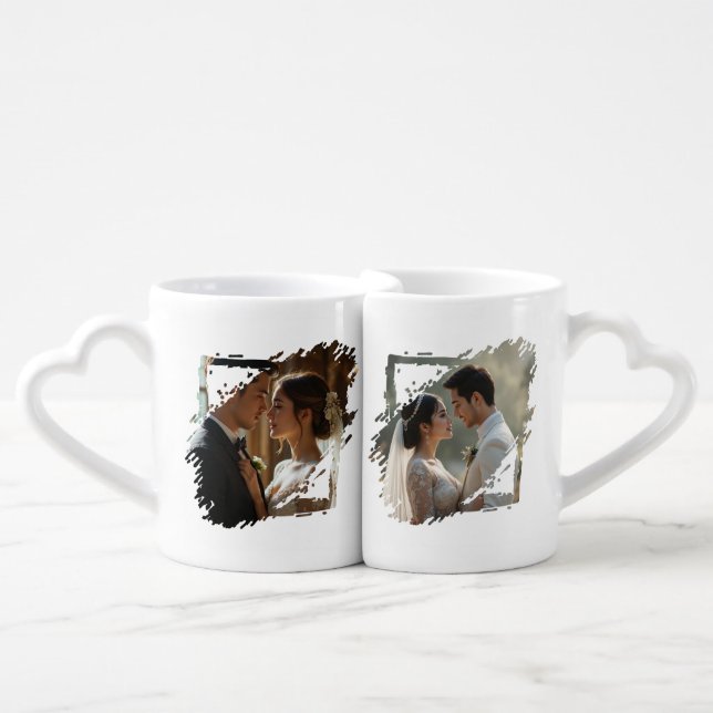 Personalized Lovers’ Mug Set | Custom Photo Mugs  (Front Nesting)