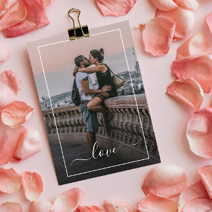 Personalized Lovers Photo And Simple Love Quote Card