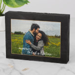 Personalized Lovers Picture And Simple Love Quote Wooden Box Sign