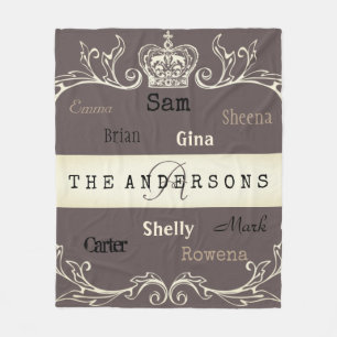 Personalized Loving Family Any Custom Color Fleece Blanket