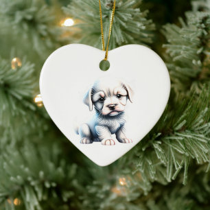 Personalized  Löwchen Puppy Ceramic Ornament