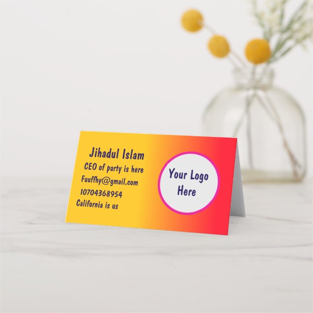 Personalized  loyalty card (Front)