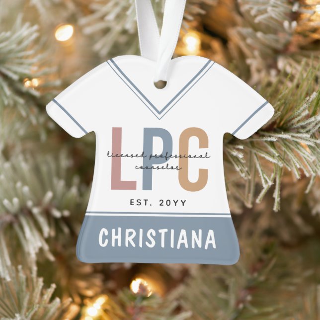 Personalized LPC Licensed Professional Counselor Ornament (Tree)