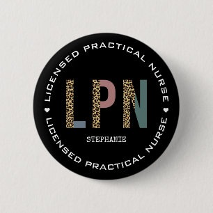 Personalized LPN Licensed Practical Nurse Button