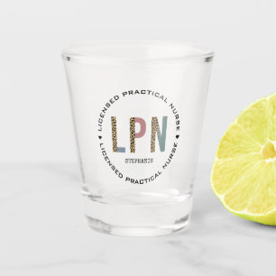 Personalized LPN Licensed Practical Nurse Shot Glass