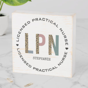 Personalized LPN Licensed Practical Nurse Wooden Box Sign