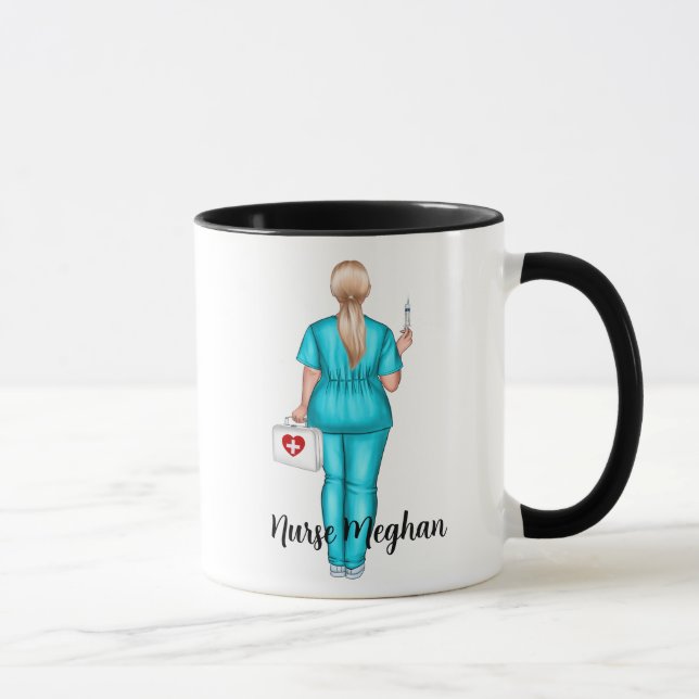 Personalized LPN Nurse (Blonde) Gift Mug (Right)