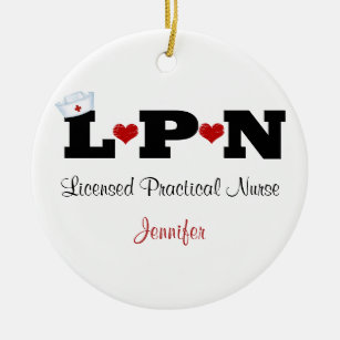 Personalized LPN Nurse Ornament