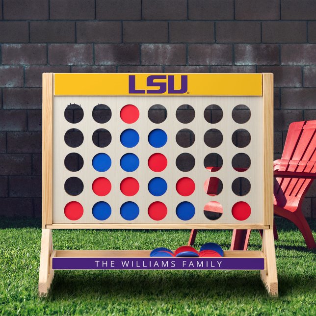 Personalized LSU Fast Four (Fast Four on lawn)