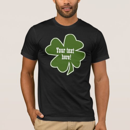 Personalized Lucky 4 Four Leaf Clover T_Shirt