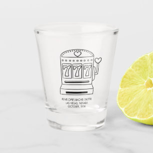 Personalized Lucky 7 Bachelorette Favor Shot Glass