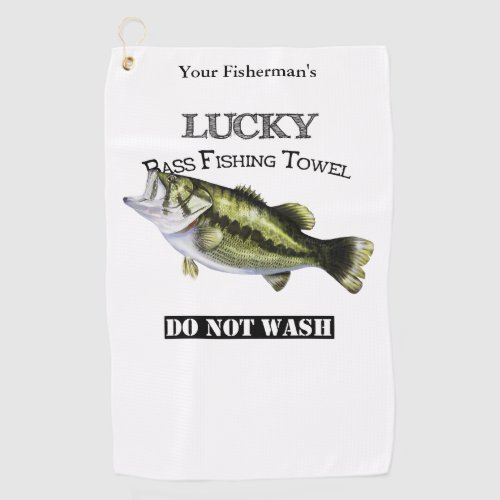 Personalized Lucky Bass Fishing Towel
