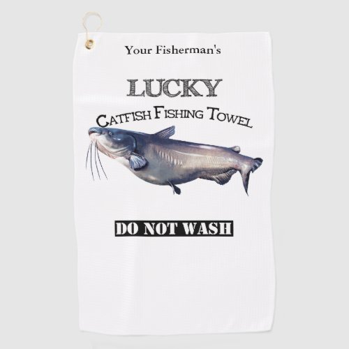 Personalized Lucky Catfish Fishing Towel