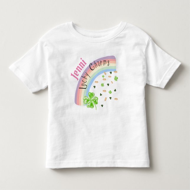 Personalized Lucky Charm Rainbow Tee (Front)