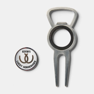 Personalized Lucky Horseshoe Golf Divot Tool