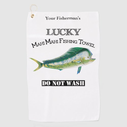 Personalized Lucky Mahi Mahi Fishing Towel