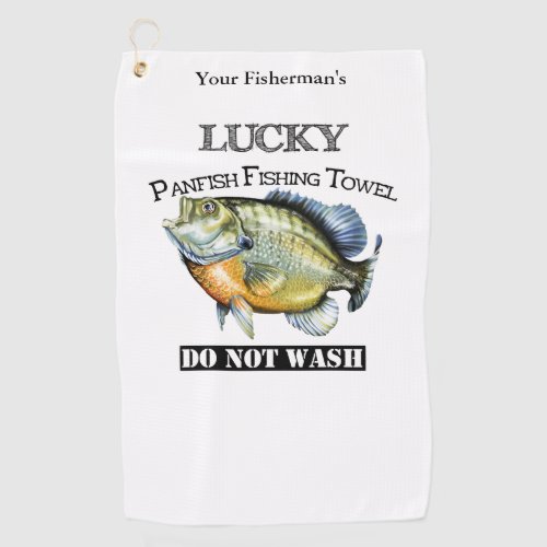 Personalized Lucky Panfish Fishing Towel