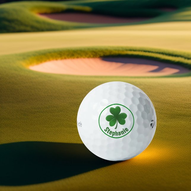 Personalized Lucky Shamrock Taylor Made Golf Balls (Creator Uploaded)