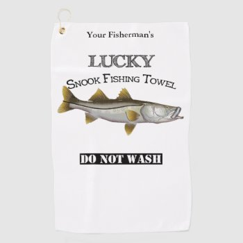 Personalized Lucky Snook Fishing Towel by pjwuebker at Zazzle