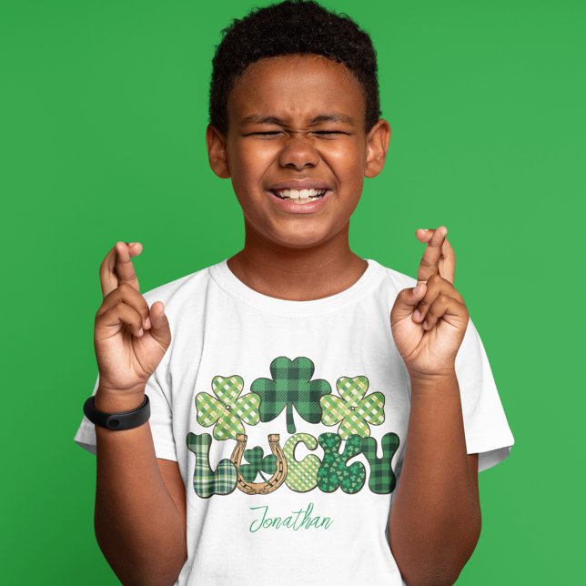 Personalized Lucky St Patricks Day kids T-Shirt (Personalized Lucky St Patricks Day kids T-Shirt)