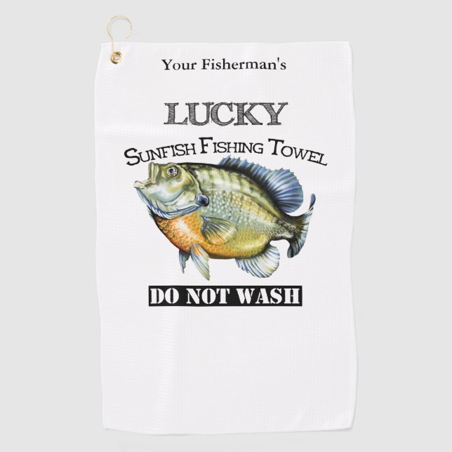 Personalized Lucky Sunfish Fishing Towel (Front)