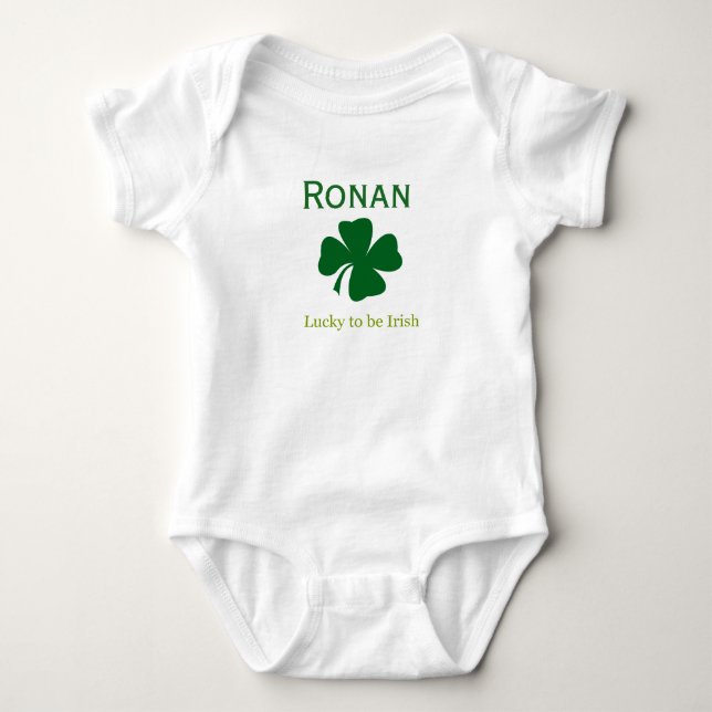 Personalized Lucky to be Irish Baby Body Suit Gift Baby Bodysuit (Front)
