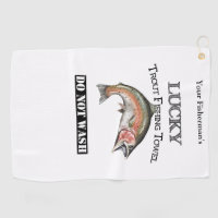 Personalized Lucky Trout Fishing Towel