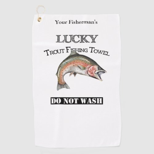 Personalized Lucky Trout Fishing Towel