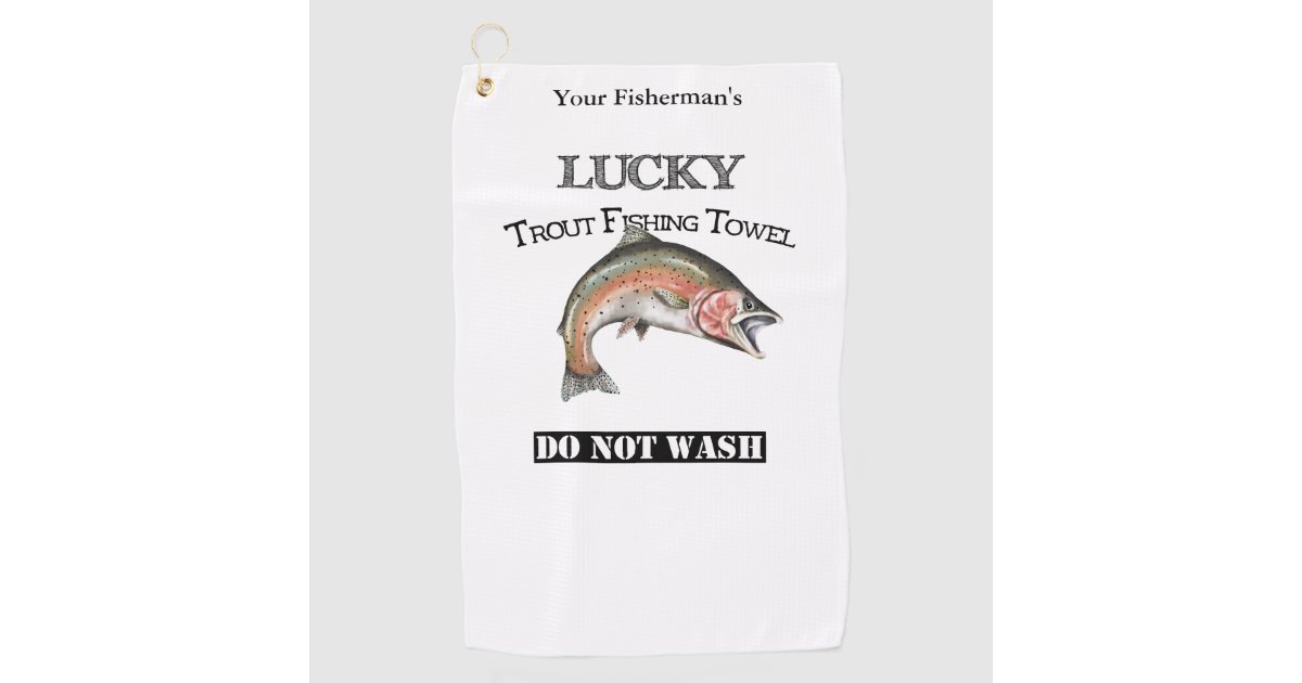 Personalized Lucky Trout Fishing Towel