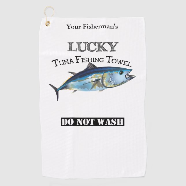 Personalized Lucky Tuna Fishing Towel (Front)