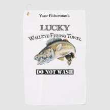 Personalized Lucky Walleye Fishing Towel