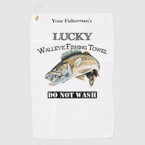 Personalized Lucky Walleye Fishing Towel