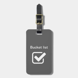 Personalized luggage tag - Bucket list