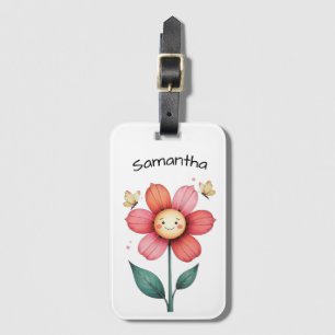 Personalized luggage tag, Floral design Tag