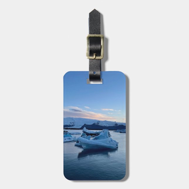 Personalized luggage tag - Iceland  (Front Vertical)