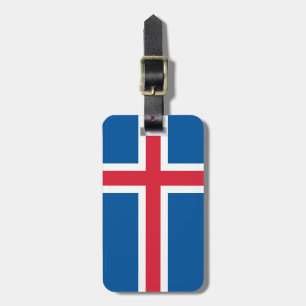 Personalized luggage tag - Iceland flag