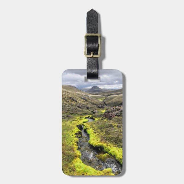 Personalized luggage tag - Iceland nature (Front Vertical)