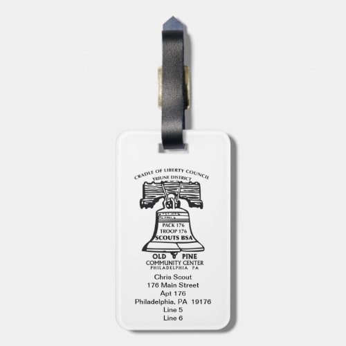 Personalized Luggage Tag Style B_ 176