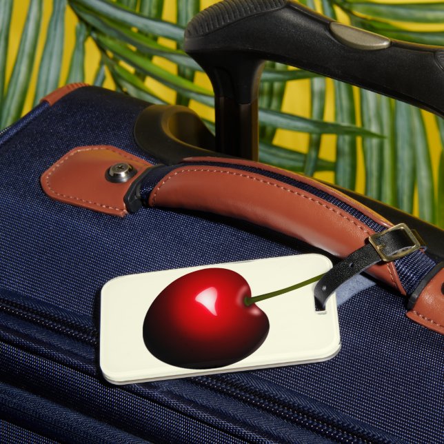 Personalized Luggage Tag with Cherry (Front Insitu 3)