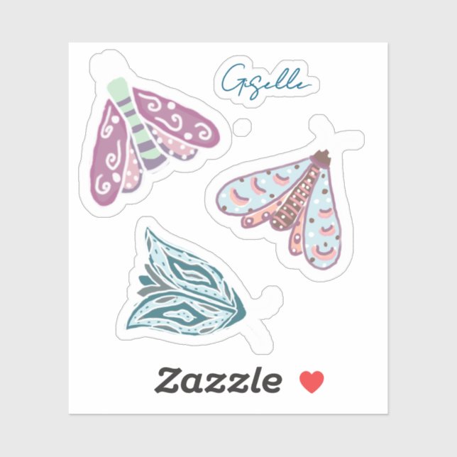 Personalized Luna Moth Sticker Sheet (Sheet)