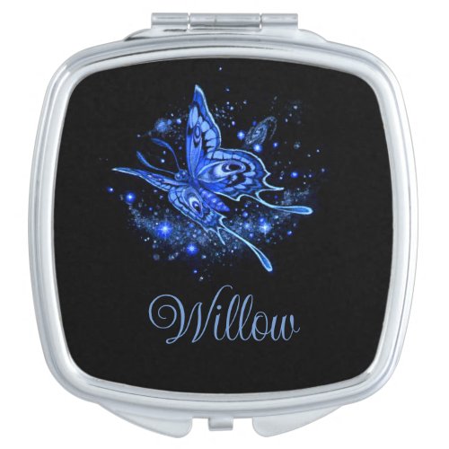 Personalized Lunar Moth Compact Mirror